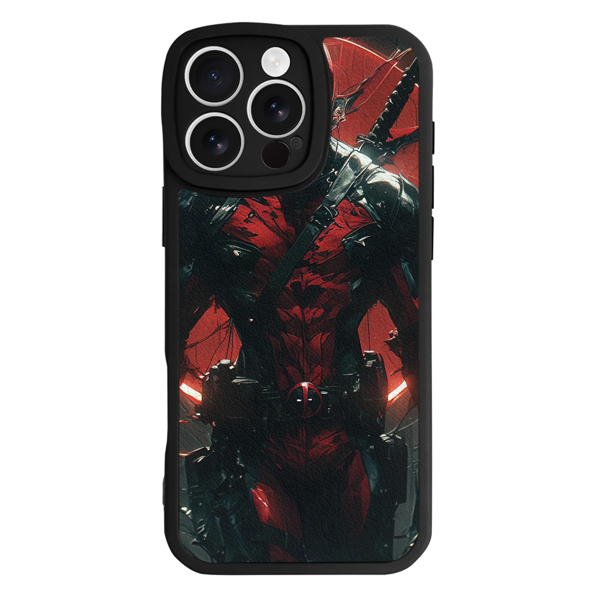 （画像用） Deadpool デッドプール 【iPhone 16シリーズ対応】シリコンスマホケース（レザー調） 材質：シリコン